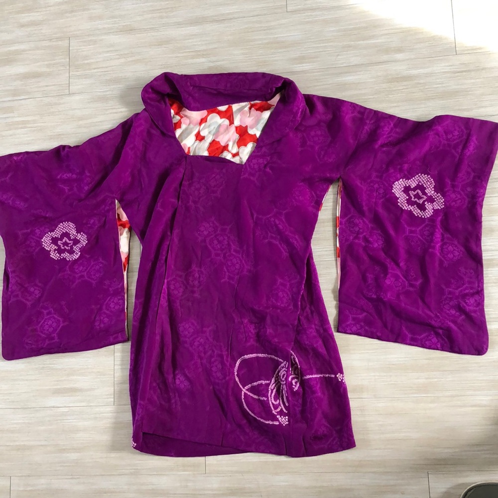 Purple silk kimono